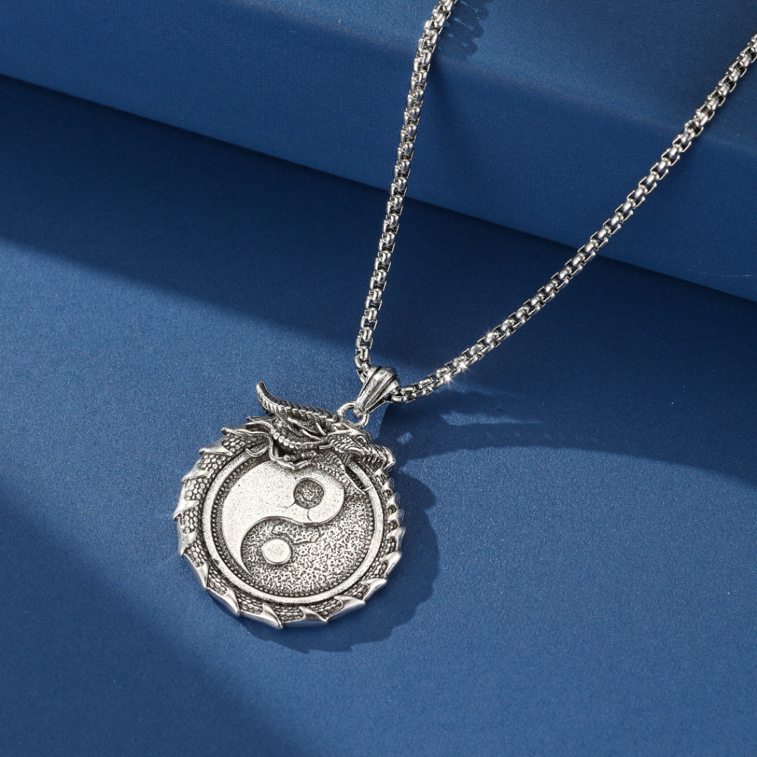 Collier Homme Yin Yang – Force du Dragon