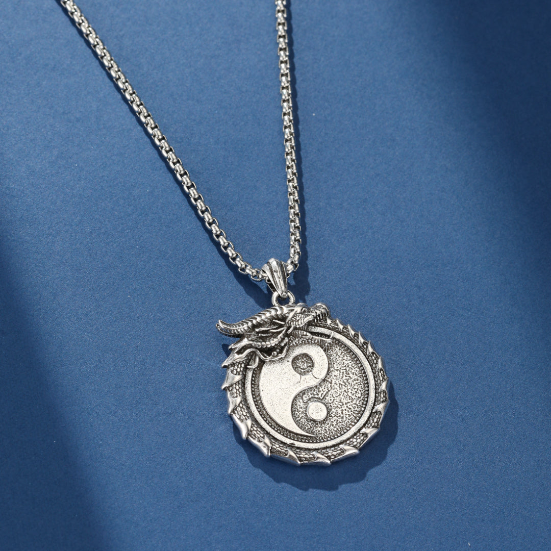 Collier Homme Yin Yang – Force du Dragon