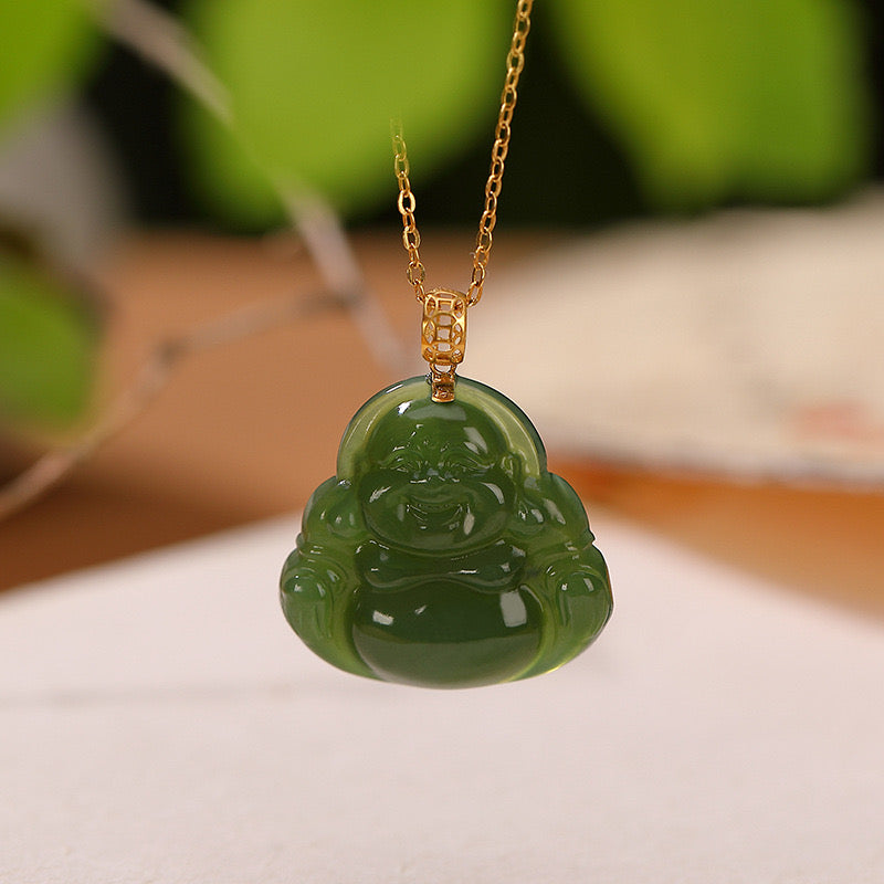 Collier Jade et Bouddha – Bénédiction, Or 18K