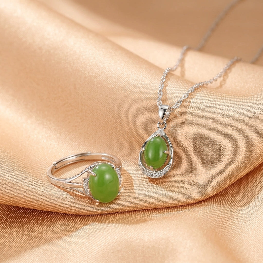 Bague Jade – Élixir de Sagesse, Argent