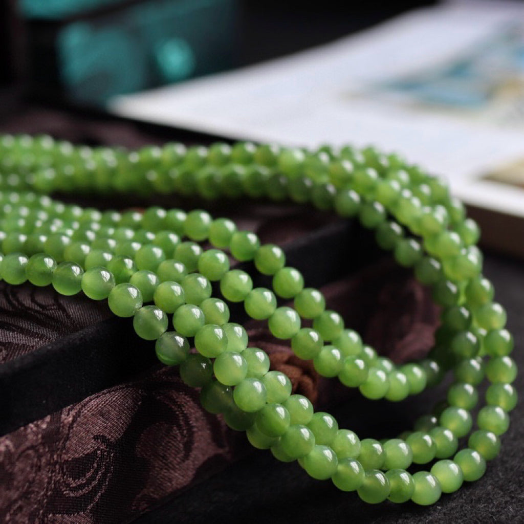 Collier Jade – Petit Bonheur, Argent Plaqué Or