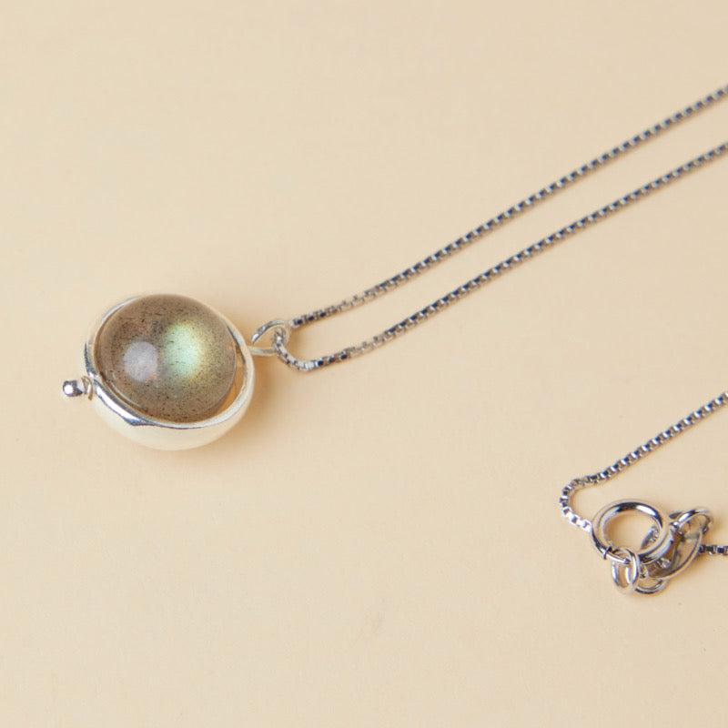 Collier Labradorite – Élégance, Argent