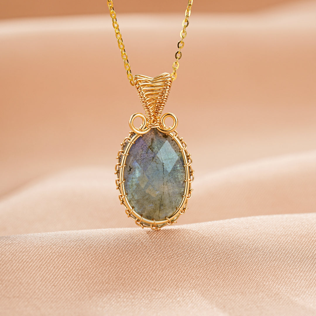 Collier Labradorite – Talisman Tissé