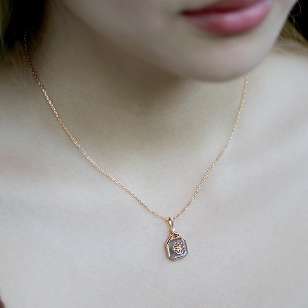 Labradorite Necklace – Vitality, Gold Plated Silver