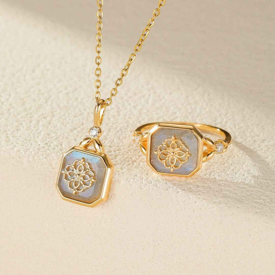 Labradorite Necklace – Vitality, Gold Plated Silver