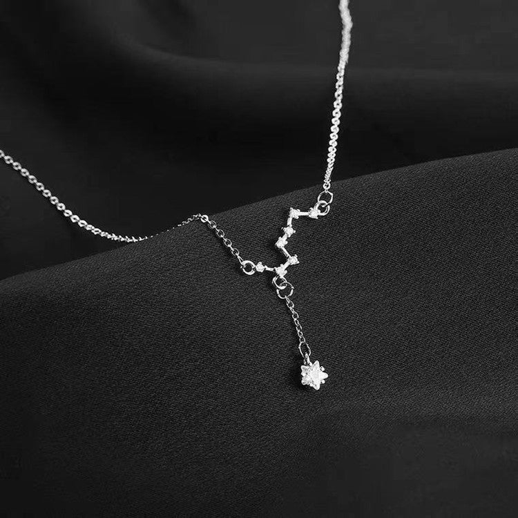 Collier Lune et Étoile – Septentrion, Argent Pur 999