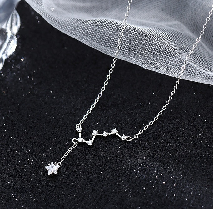 Collier Lune et Étoile – Septentrion, Argent Pur 999