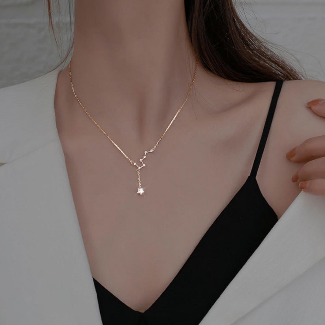 Collier Lune et Étoile – Septentrion, Argent Pur 999