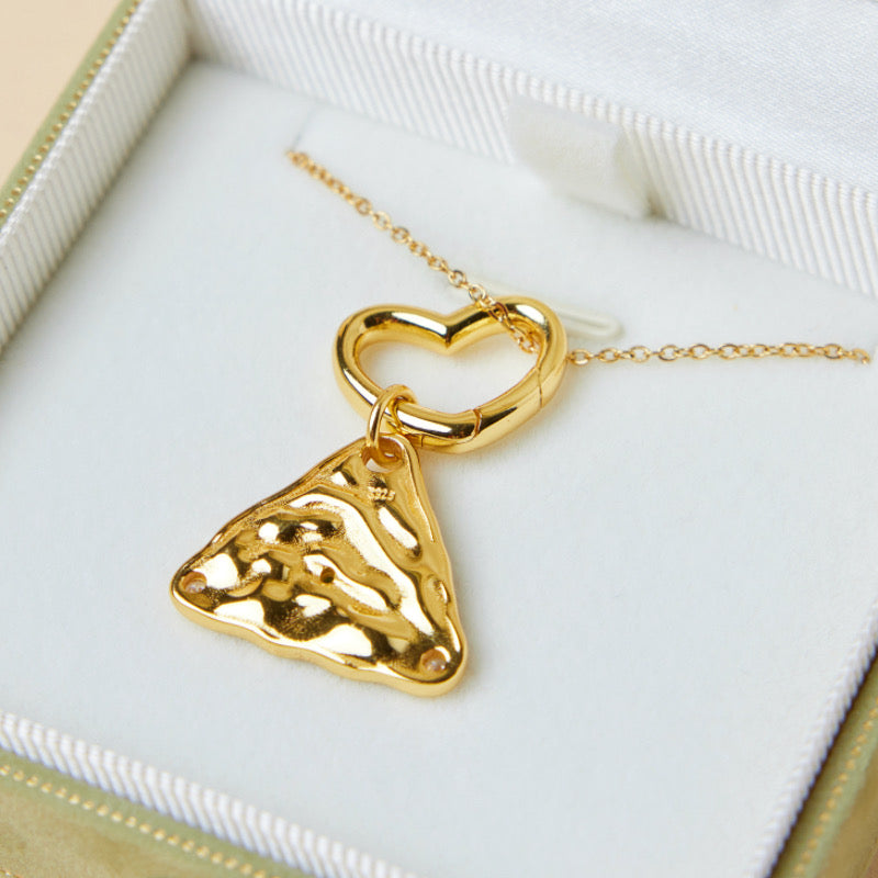 Evil Eye Necklace in Agate – Love Protection, Gold Plated Silver