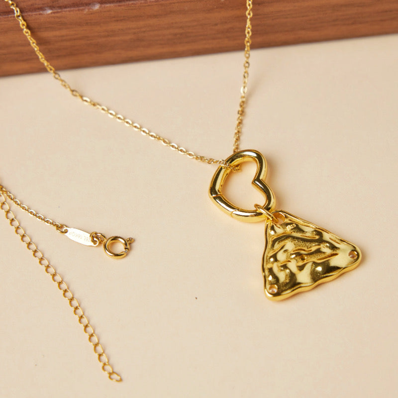 Evil Eye Necklace in Agate – Love Protection, Gold Plated Silver