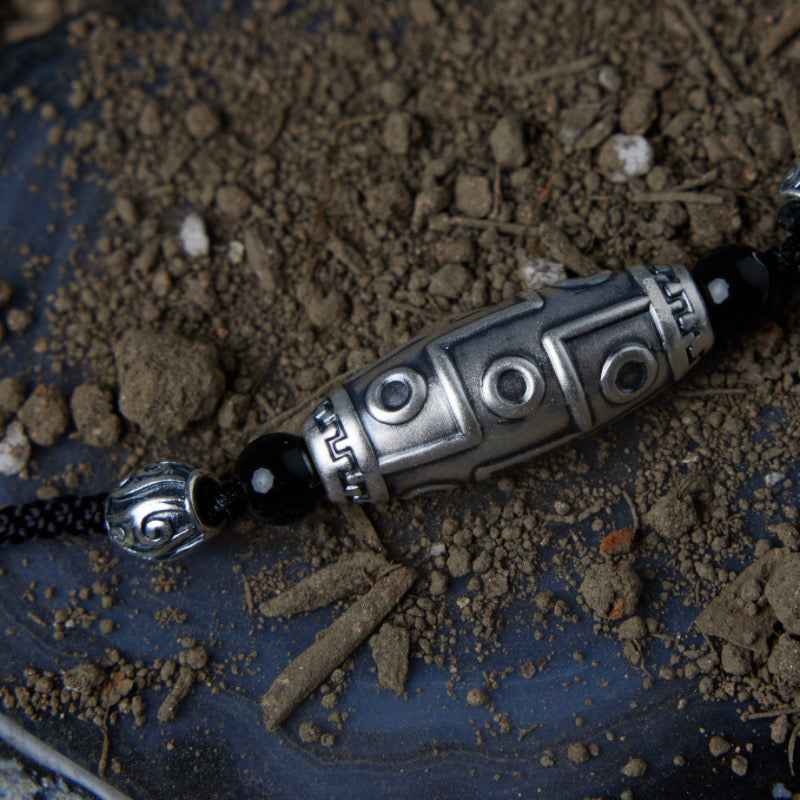 Obsidian Necklace – Celestial Eye, Silver