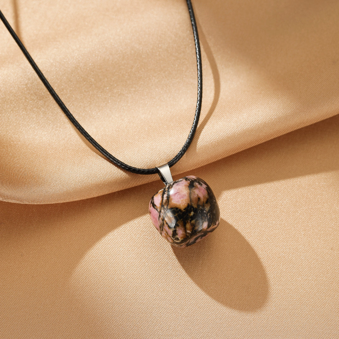 Rhodonite Necklace – Heart Strength