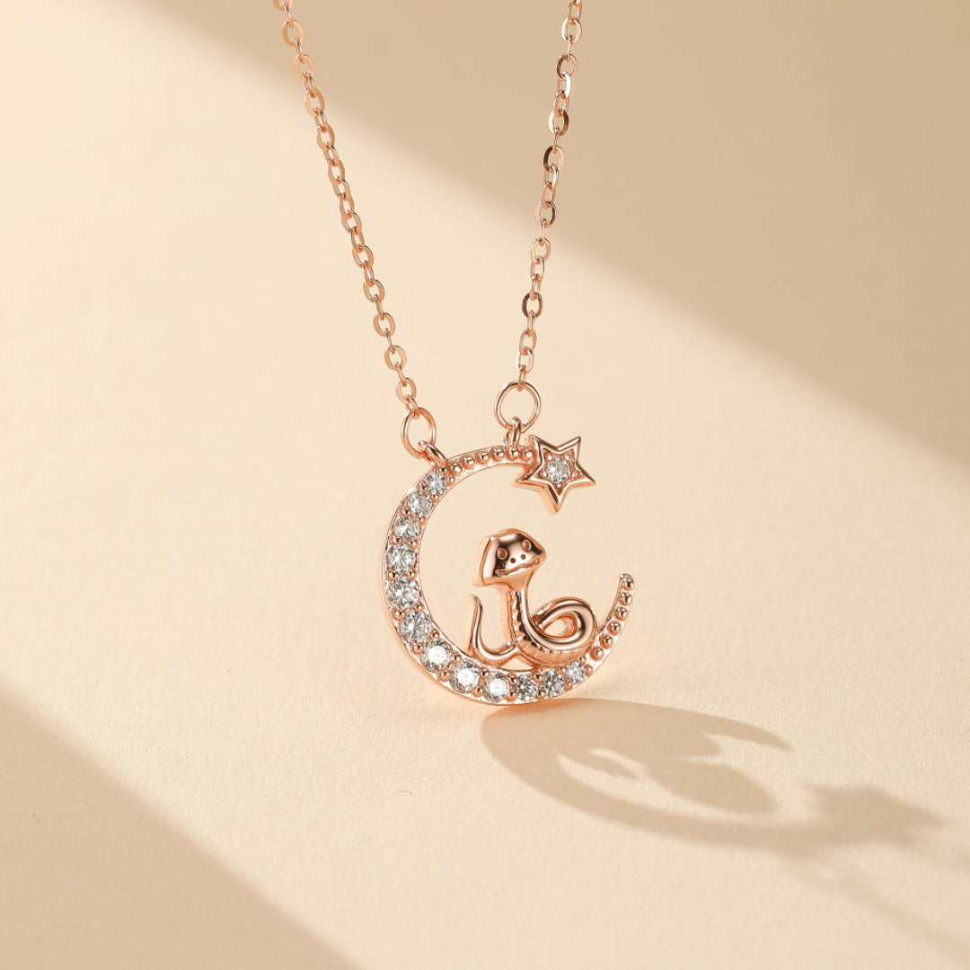 Collier Serpent – Veille Astrale – Argent Plaqué Or