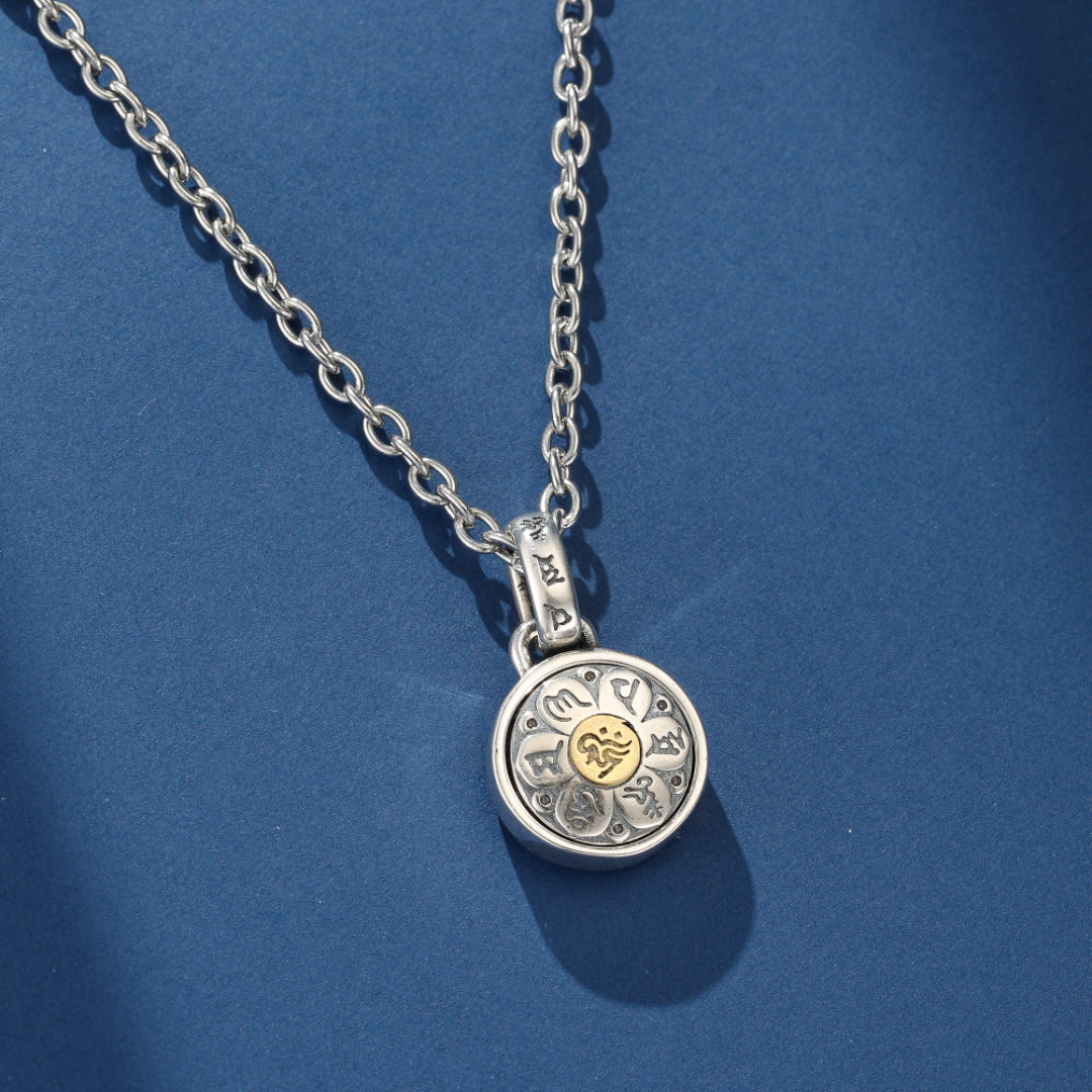 Collier Six Mantras – Cercle de Sagesse, Argent 925