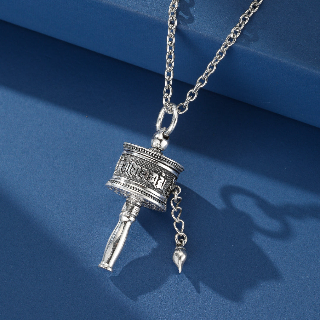 Collier Six Mantras Ouvrable – Roue de Sagesse, Argent 925