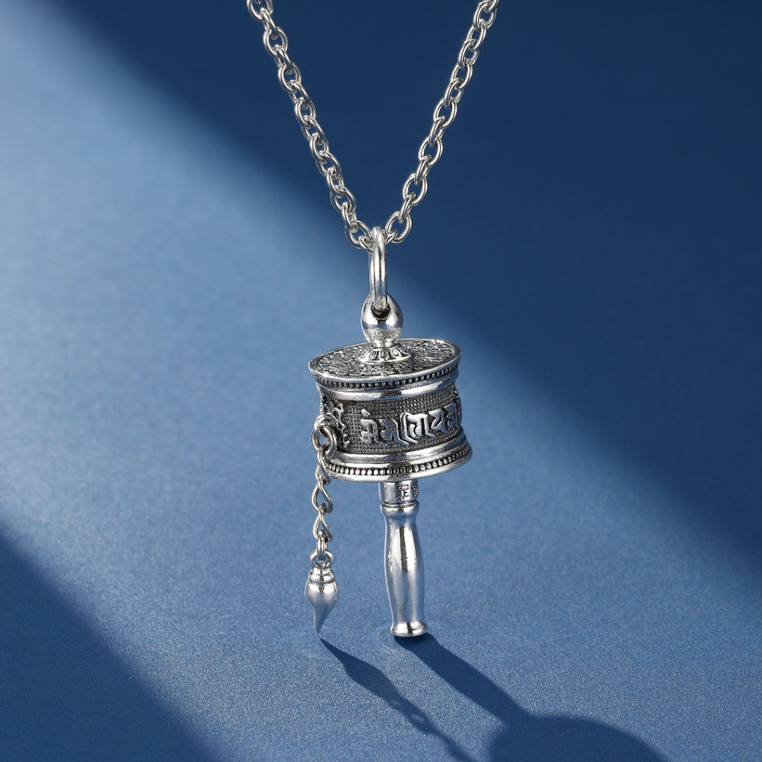 Collier Six Mantras Ouvrable – Roue de Sagesse, Argent 925