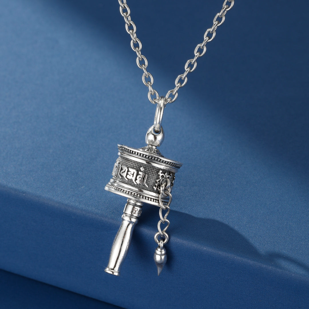 Collier Six Mantras Ouvrable – Roue de Sagesse, Argent 925