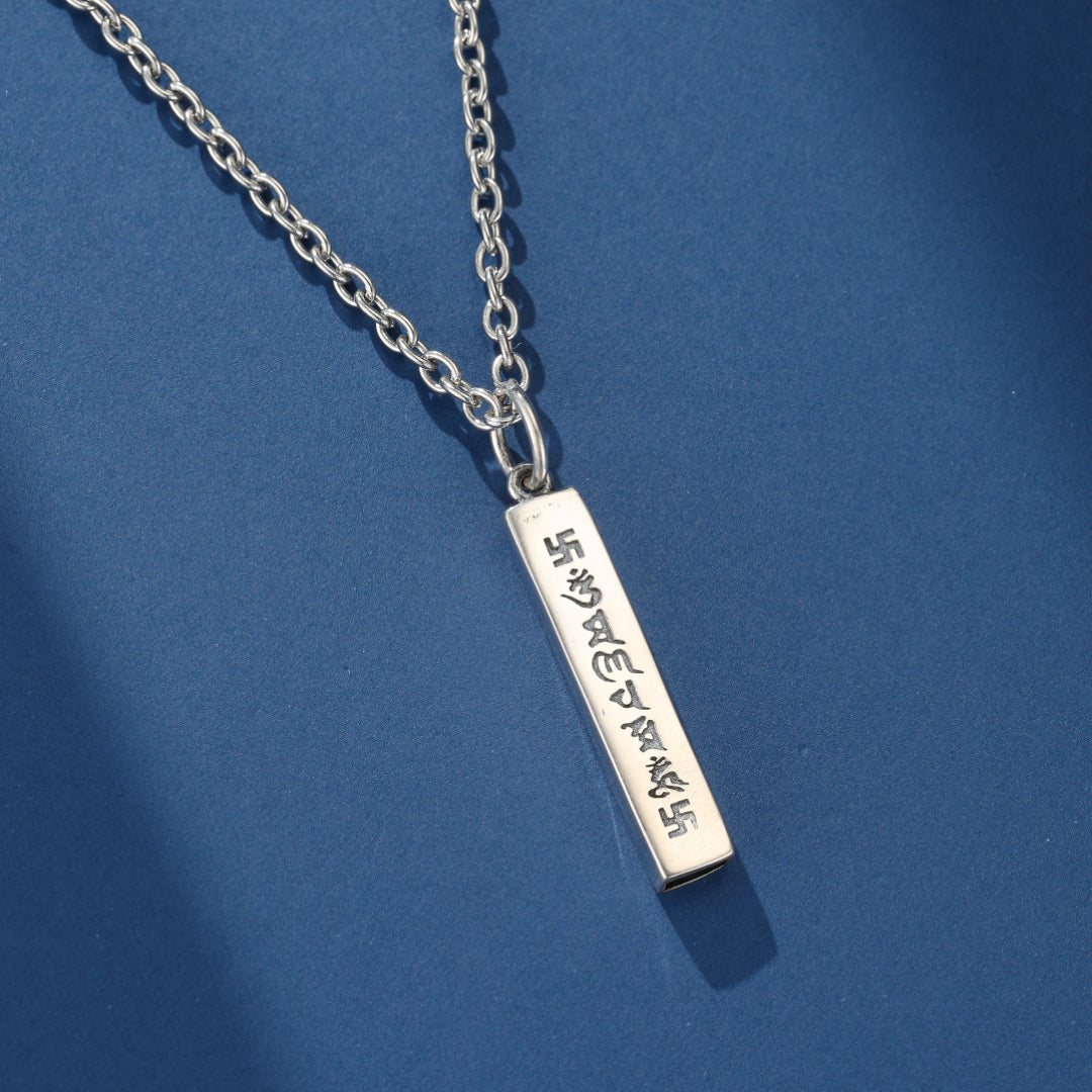 Collier Six Mantras – Pilier de Sagesse, Argent 925
