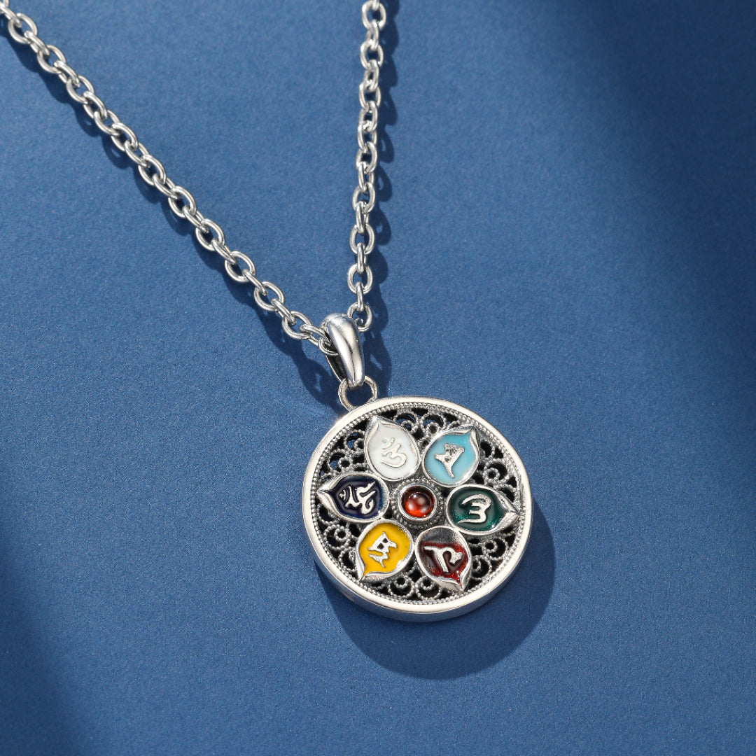 Collier Six Mantras – Protection Énergétique, Argent 925