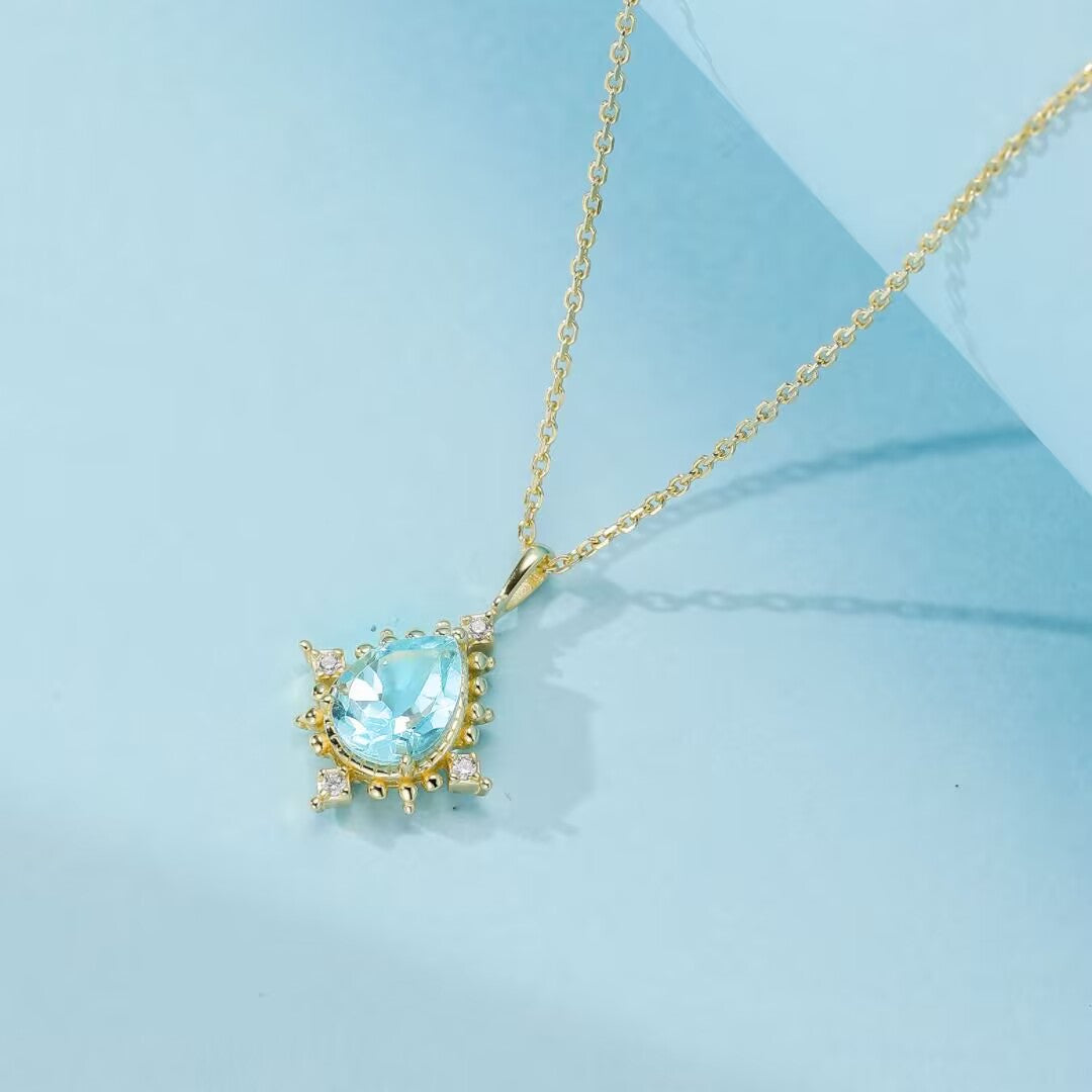 Topaz Necklace – Apollo's Light, 925 Sterling Silver