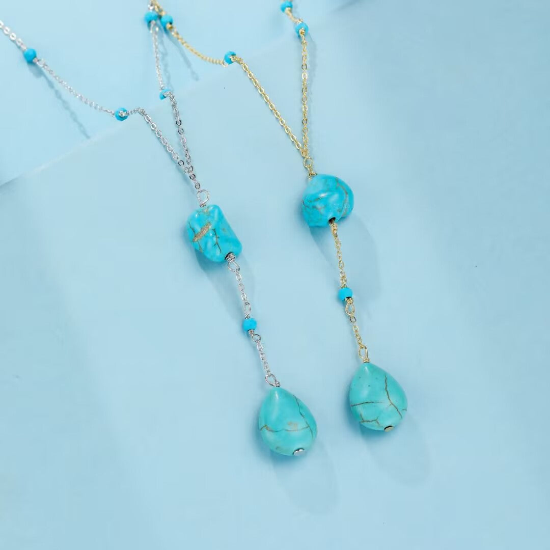 Turquoise Necklace – Mountain Amulet, Silver