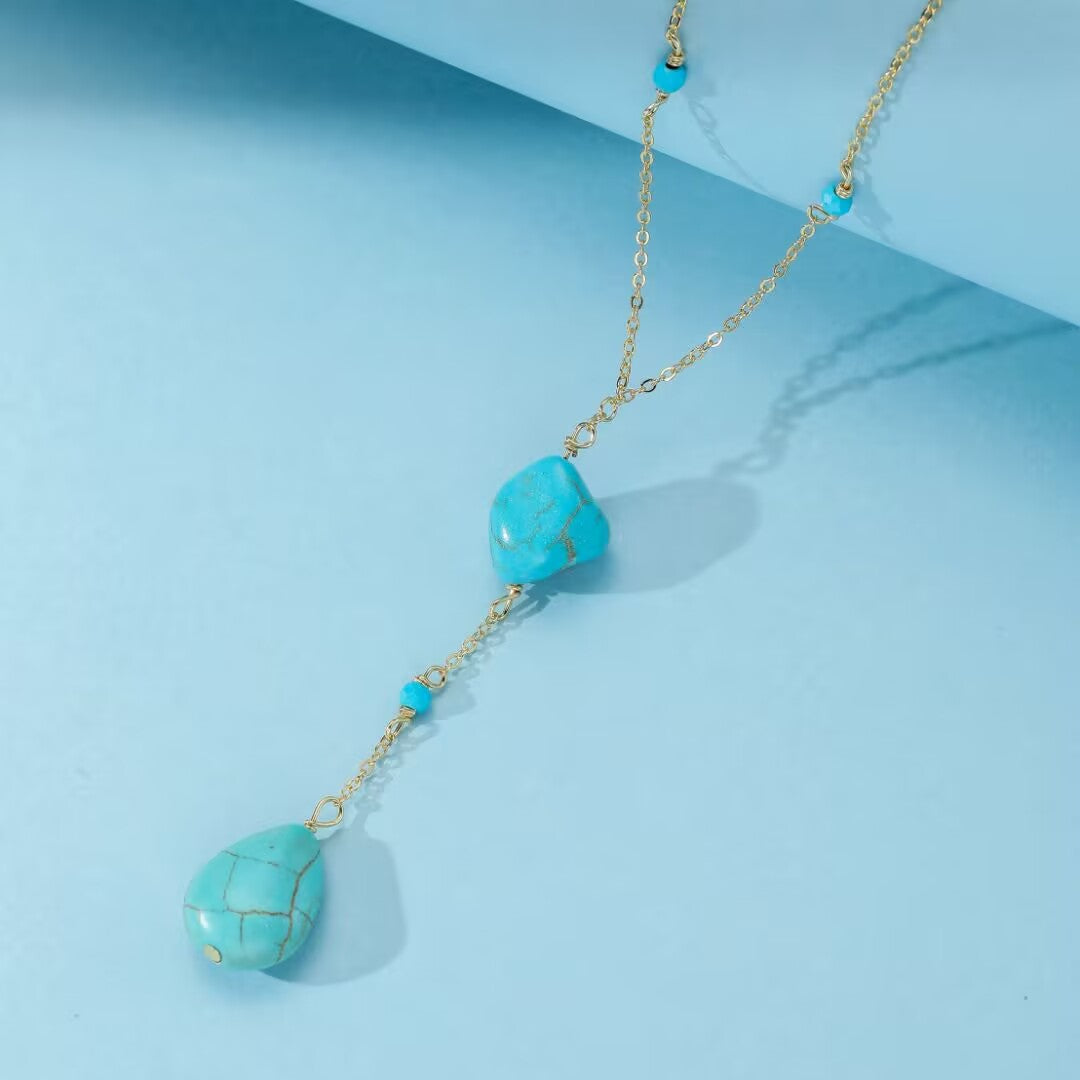Turquoise Necklace – Summit Amulet, Silver