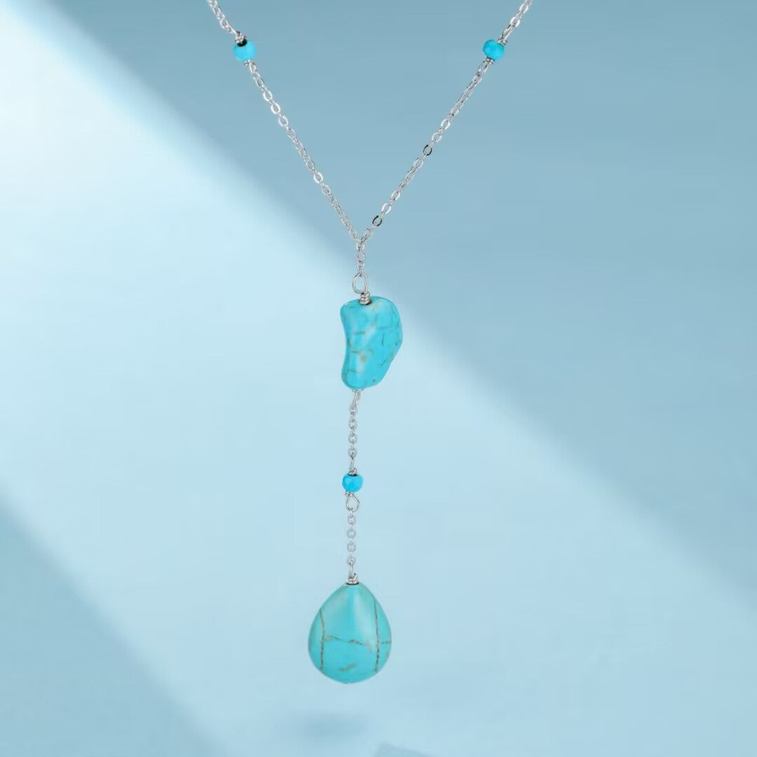 Turquoise Necklace – Summit Amulet, Silver