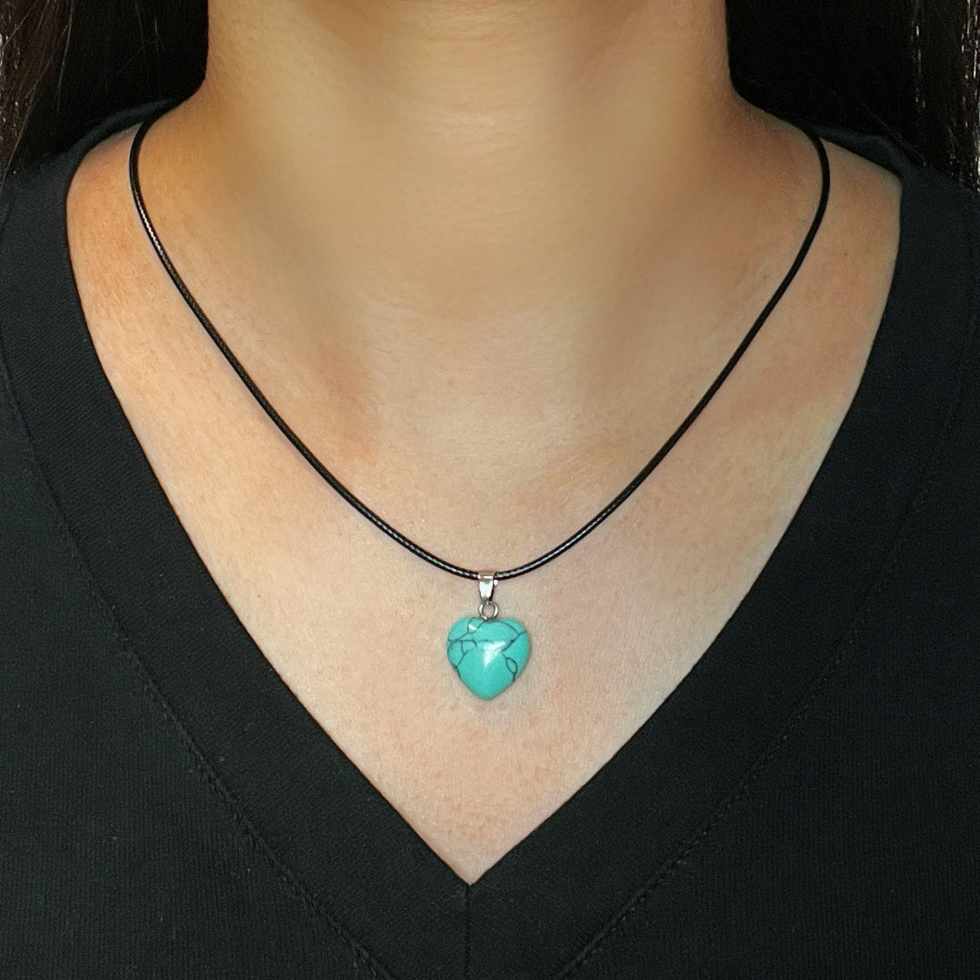 Collier Turquoise – Cœur Protecteur