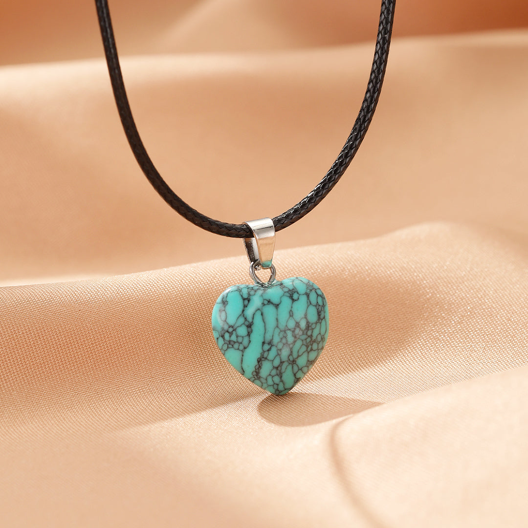 Collier Turquoise – Cœur Protecteur