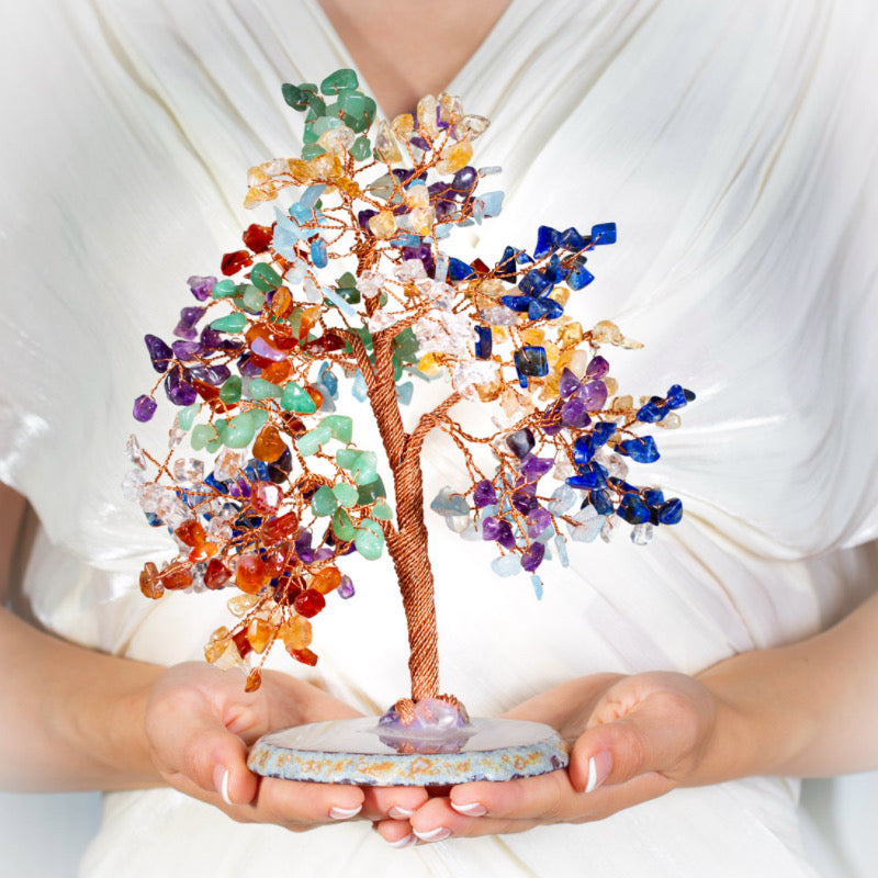 Confiance et Paix – Arbre de Vie en Pierres de 7 Chakras