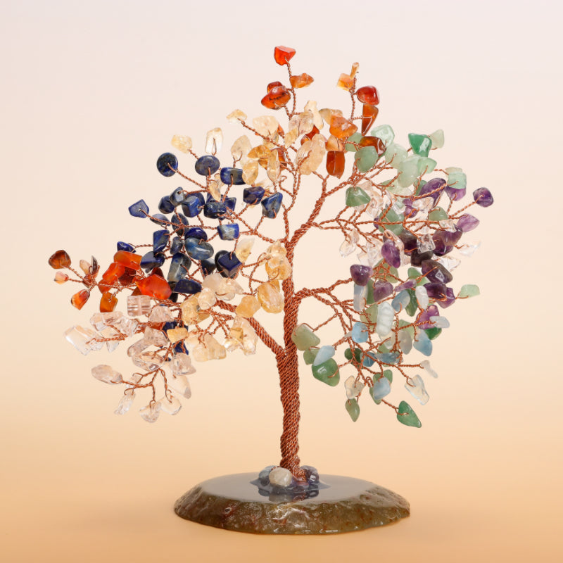 Confiance et Paix – Arbre de Vie en Pierres de 7 Chakras