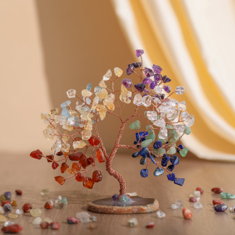 Confiance et Paix – Arbre de Vie en Pierres de 7 Chakras