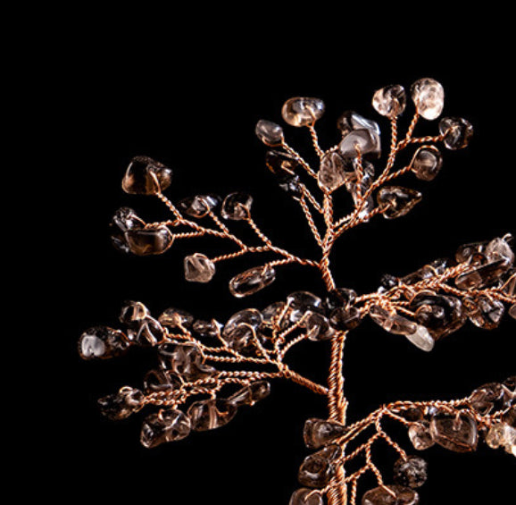 Détachement - Arbre de Vie en Quartz Fumé et Agate