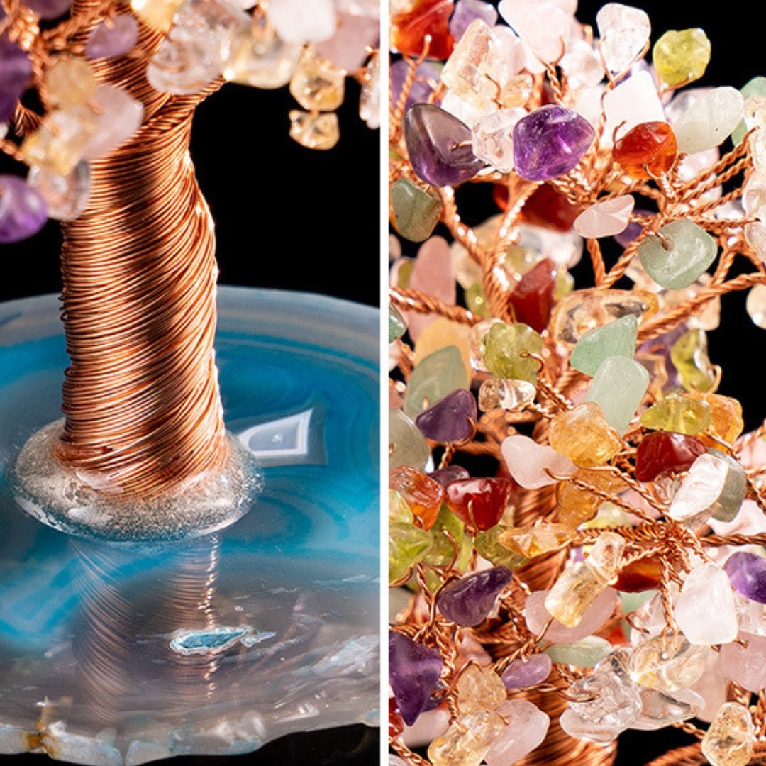 Équilibre - Arbre de Vie en 7 Chakras et Agate