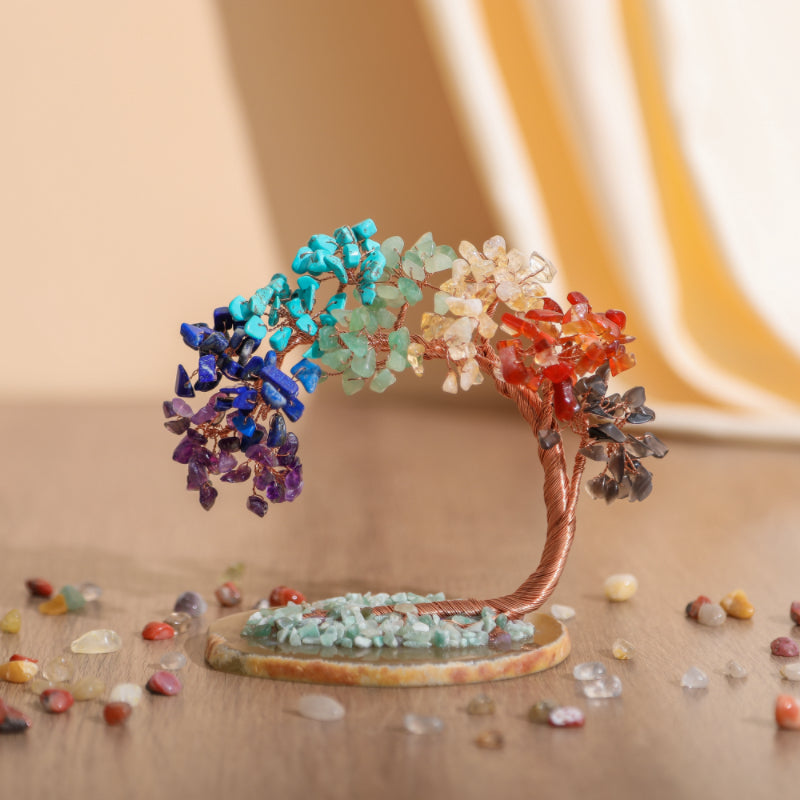 Gratitude - Arbre de Vie en Pierres de 7 Chakras