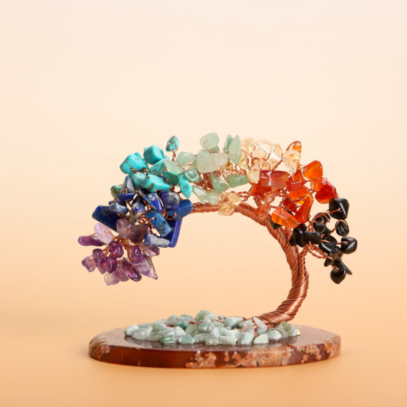 Gratitude - Arbre de Vie en Pierres de 7 Chakras