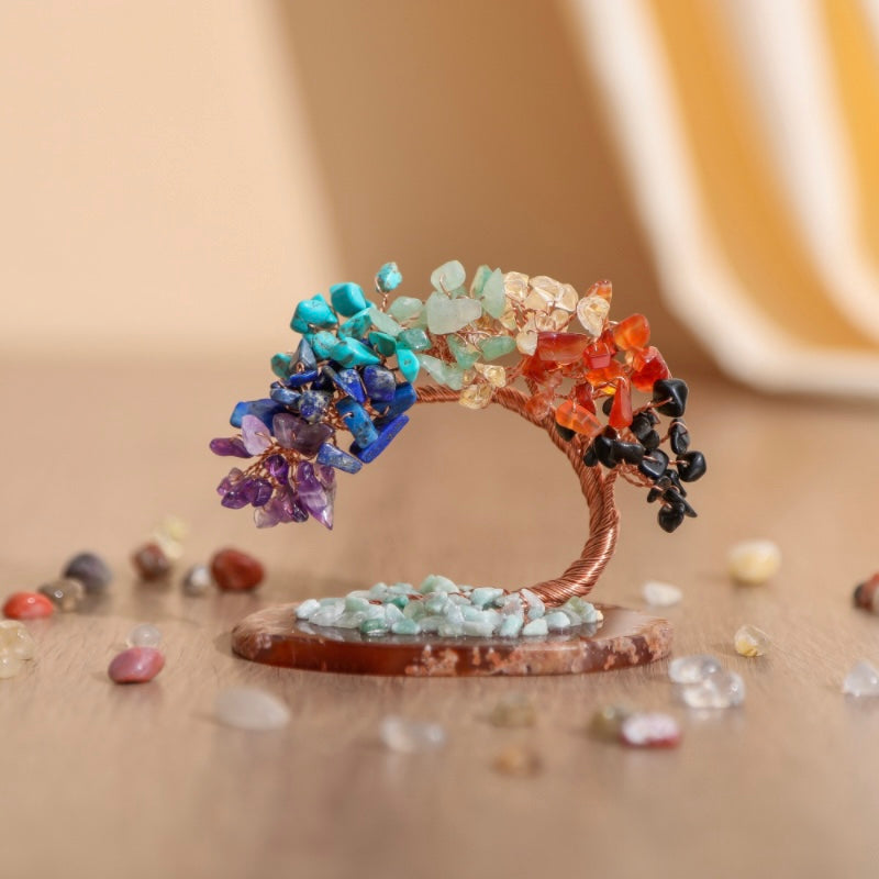 Gratitude - Arbre de Vie en Pierres de 7 Chakras