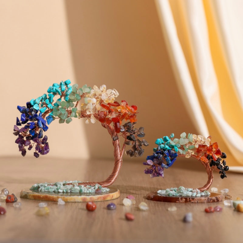 Gratitude - Arbre de Vie en Pierres de 7 Chakras