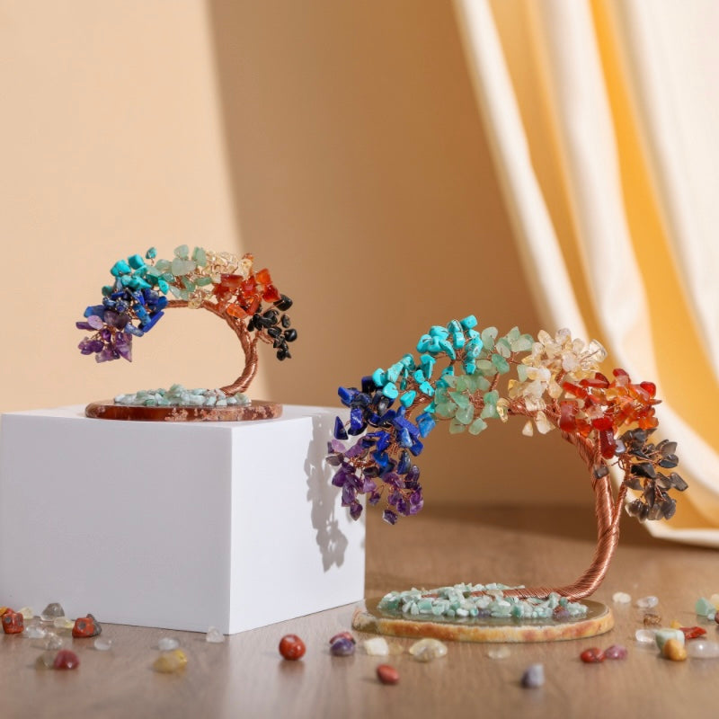 Gratitude - Arbre de Vie en Pierres de 7 Chakras