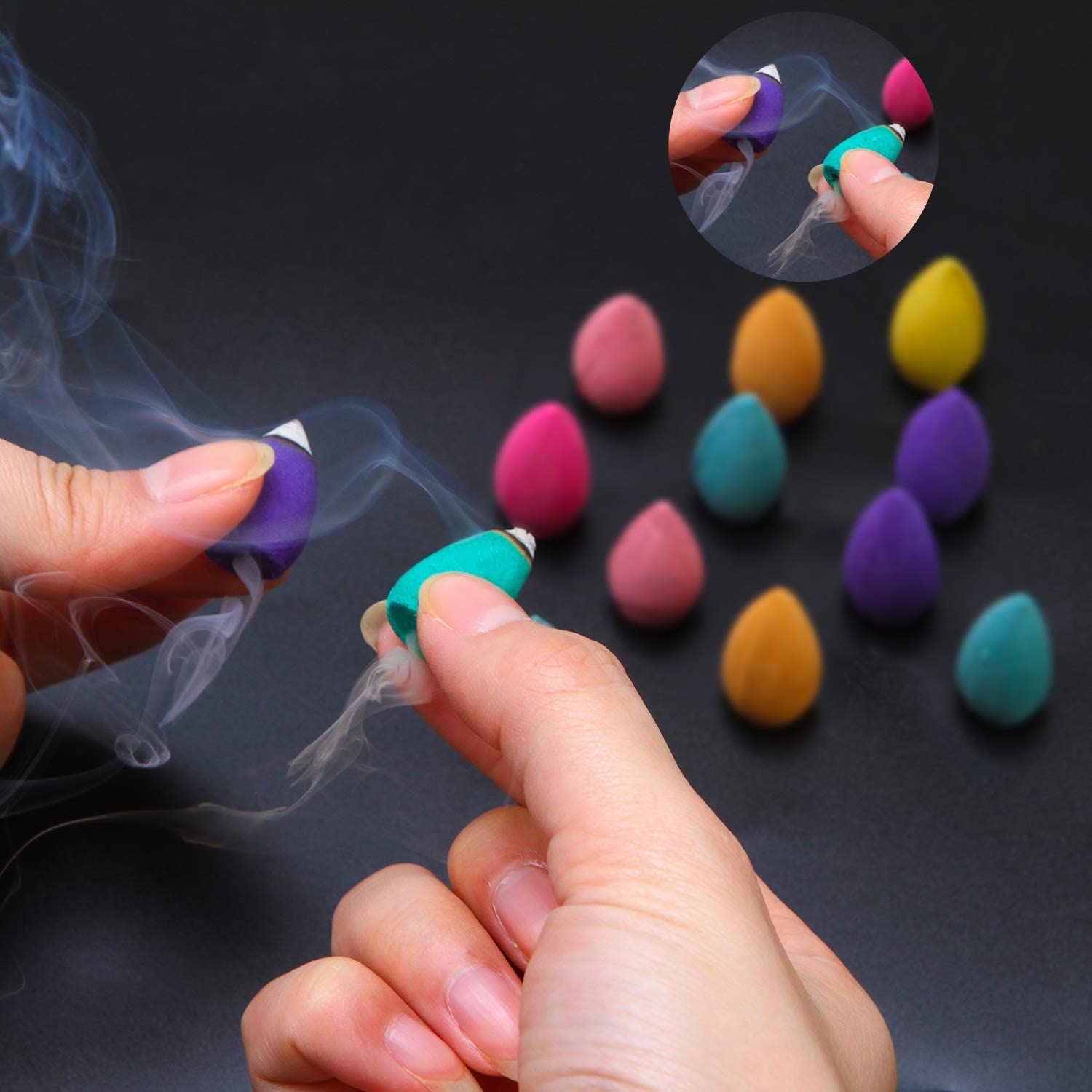 Pack of 20 Moment Ici Backflow Incense Cones