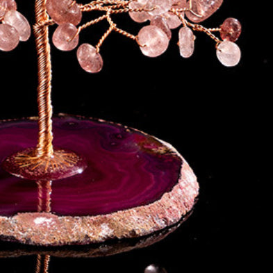 Optimisme - Arbre de Vie en Quartz Fraise et Agate