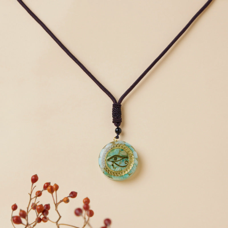 Pendant Eye of Horus in Amazonite – Clairvoyance