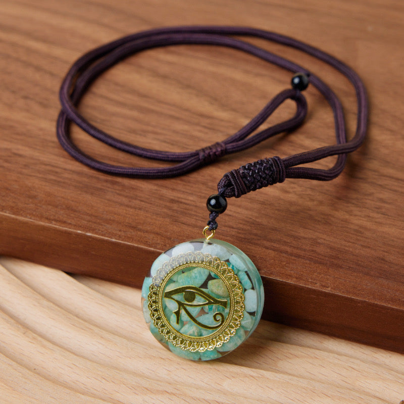 Pendant Eye of Horus in Amazonite – Clairvoyance