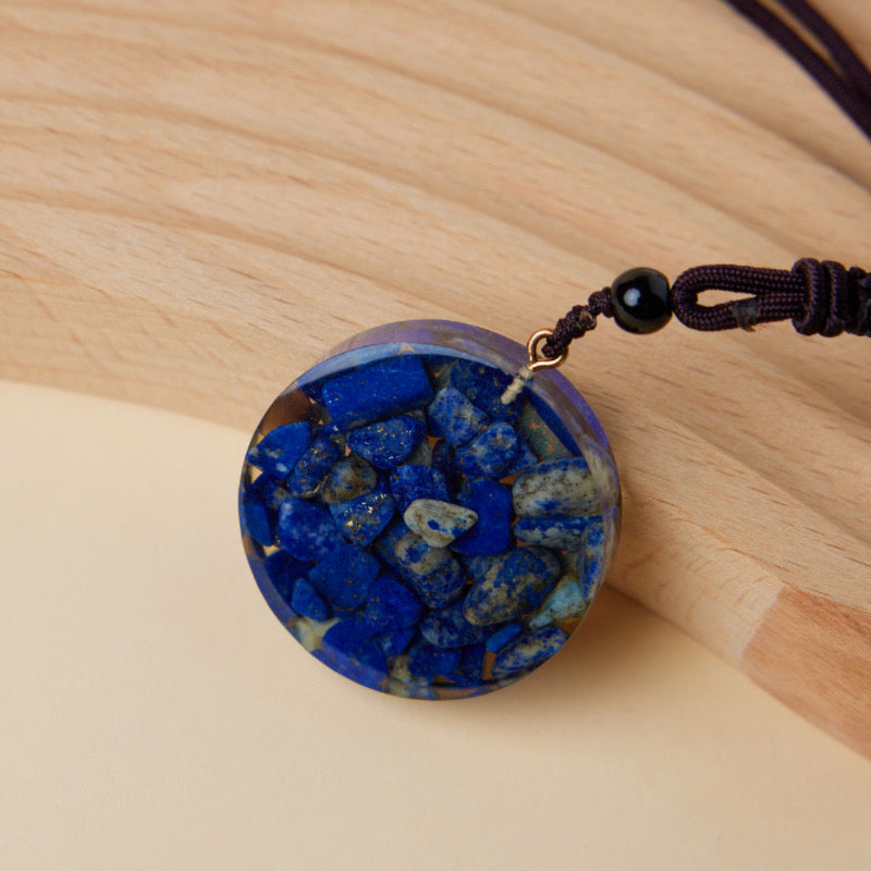 Pendentif Orgonite Lapis Lazuli – Œil Éclatant