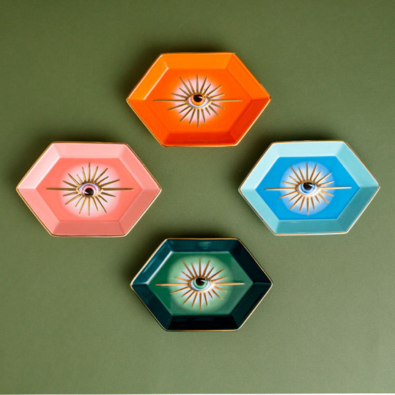 Evil Eye Decorative Tray – Spiritual Guardian, Ceramic