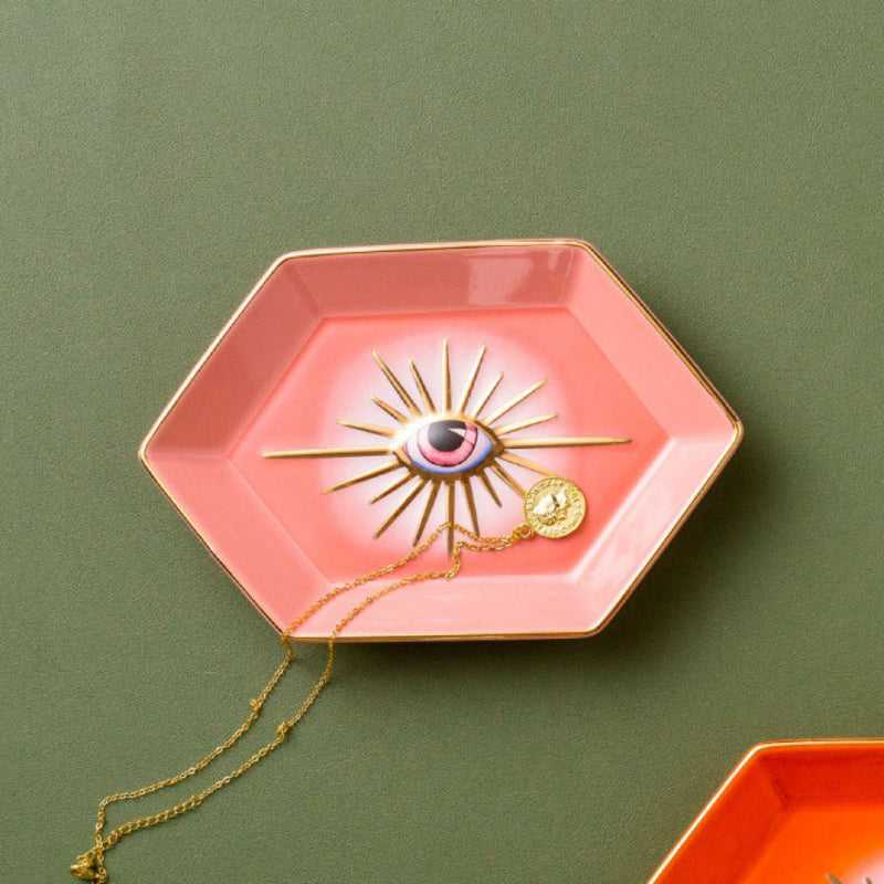 Evil Eye Decorative Tray – Spiritual Guardian, Ceramic