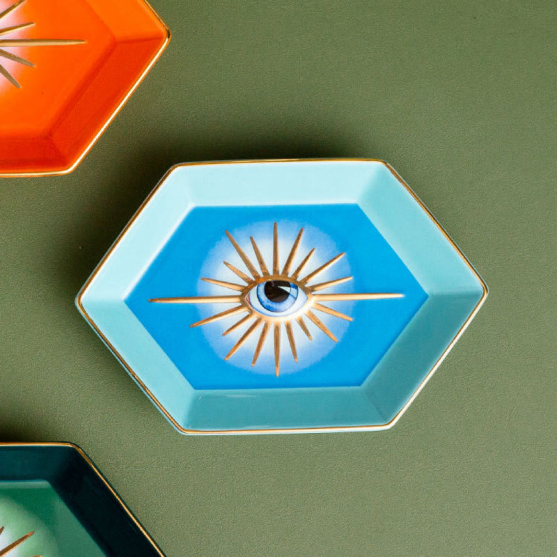 Evil Eye Decorative Tray – Spiritual Guardian, Ceramic