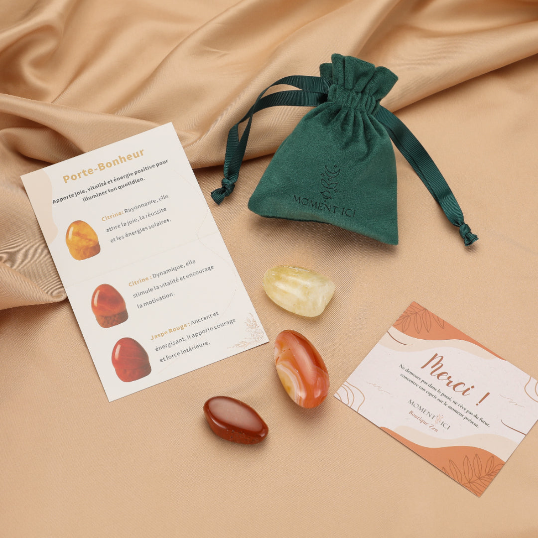 Pochon de pierres roulées – Porte-Bonheur