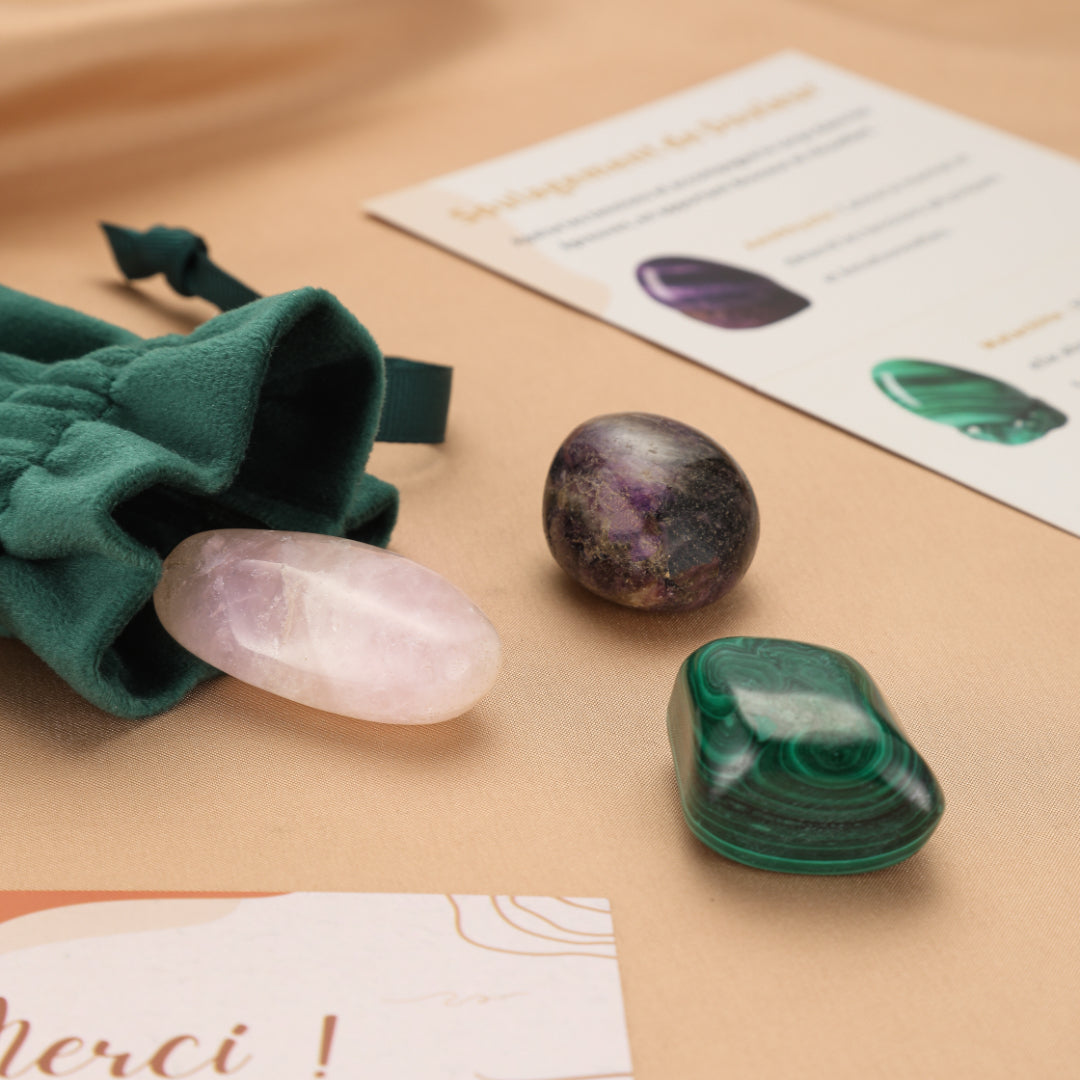 Pochon de pierres roulées – Soulagement de Douleur