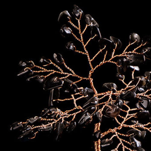 Protection - Obsidian and Agate Tree of Life